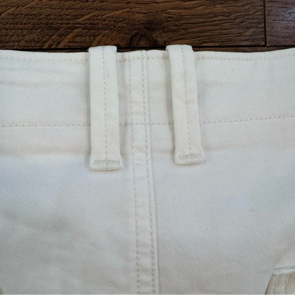Banana Republic Authentic Chino Jogger Pants Size 14 White Zip Ankle Length
